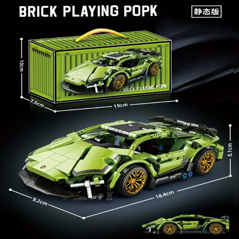 Lego, constructor, starry sky, racing car, toy, car model, punk style, remote control