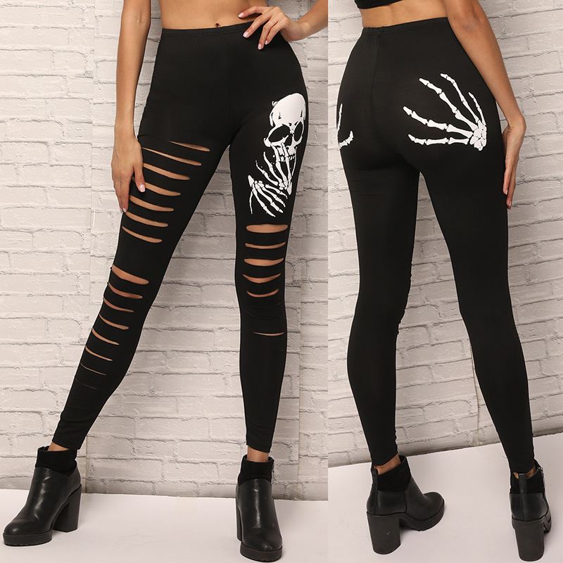 Skull Print Leggings Color Option 2