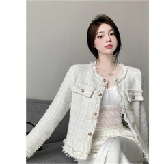 小香风外套女2025春秋新款法式设计感气质外穿长袖别致短款上衣女