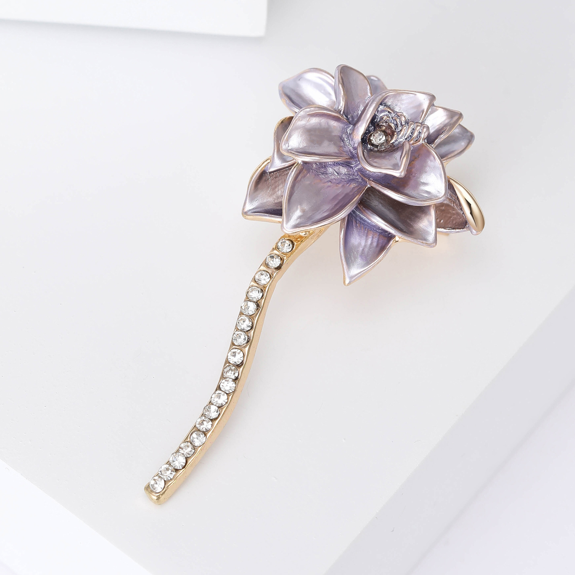 16g Weight Brooches Classification Holiday Occasion Alloy Material Flower Pattern Women's Gender Enamel Design Pin Flower Alloy Enamel Women's Brooches 9