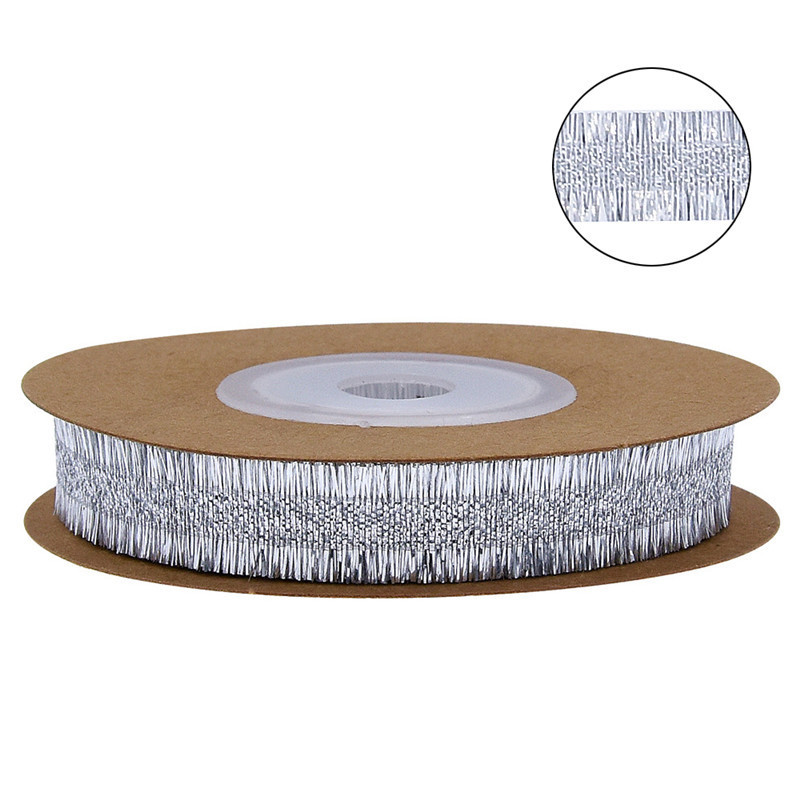 Regalos de Navidad transfronterizos estampados letras cinta impresa cinta de regalo embalaje de copo de nieve cinta de borde 10m en stock