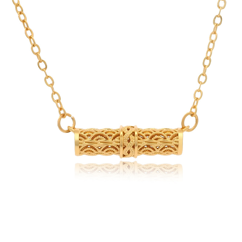 Xuping nuevo diseño de nicho simple collar de bambú hueco mujer lujoso temperamento palacio estilo collares de Año Nuevo al por mayor