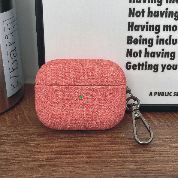 Aplicable a Apple airpodspro2 auricular Bluetooth inalámbrico funda protectora PU patrón de tela todo incluido funda protectora fábrica