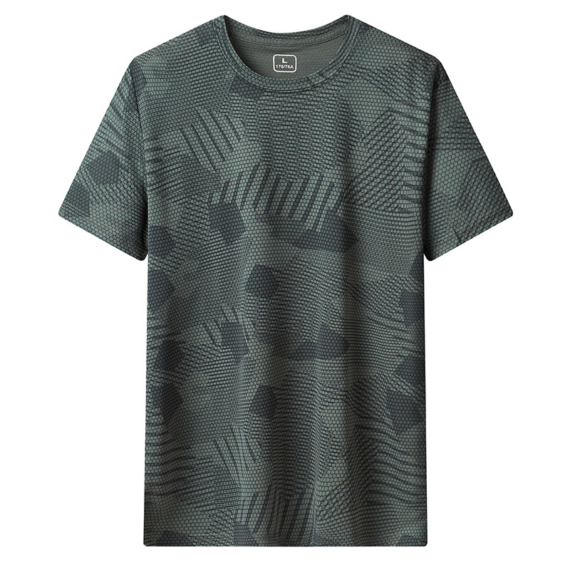 UPF50 Sunscreen Short-sleeved T-shirt Men's Summer Cool-feeling Breathable Men's Sports Sweat-wicking Loose Half-sleeve Ice-feeling Top