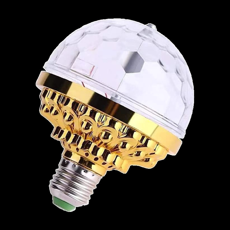 Led金色電球小魔球ktv雰囲気灯rgb魔球灯e 27七彩回転バー水晶舞台ランプ|undefined