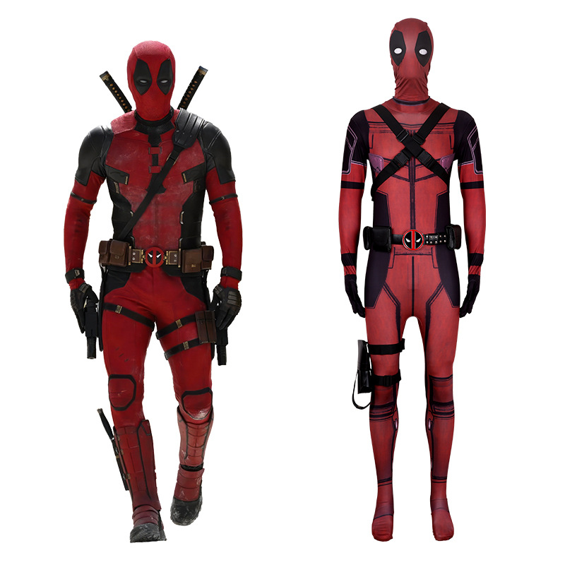 Halloween costume Marvel superhero Deadpool and Wolverine Leica tight suit full cosplay set