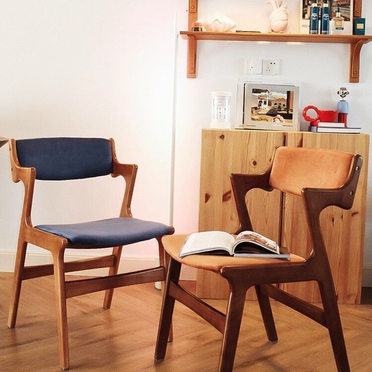 In-Stock, Quick Delivery, New Model, All Solid Wood Dining Chair, Home Use, Upholstered Solid Wood Chair, Office Comfortable Backrest Chair, High-End Dining Chair