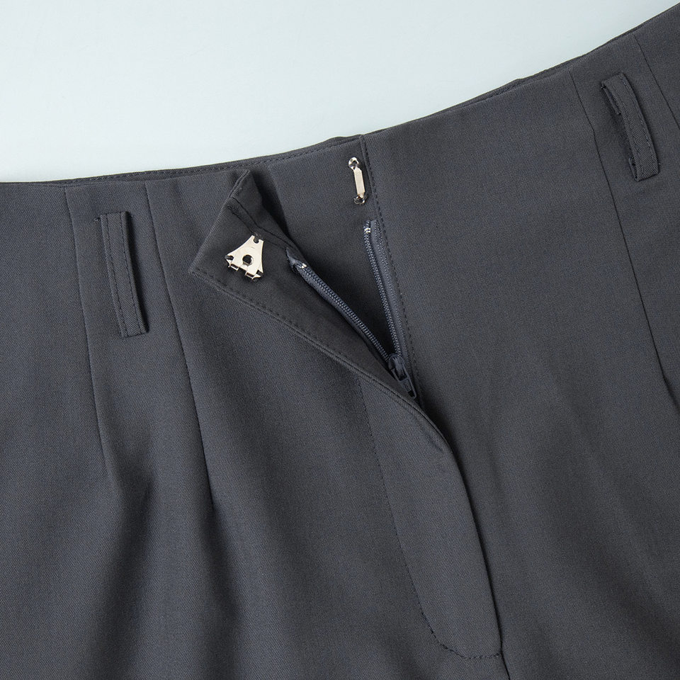 Bộ vest nữ áo khoác dài tay kèm quần short, form rộng thanh lịch công sở — màu xám chi tiết 17