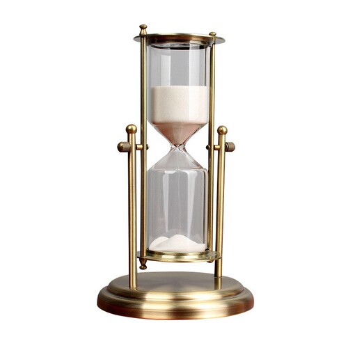 Rotating crown hourglass timer modern ornaments living room office desktop hourglass quicksand decoration gift