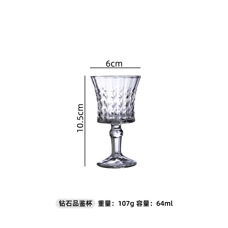 Nicho Zhongins flor en relieve francés tazas de champagne tazas de vino femenino de alto valor retrógrado tazas de vidrio europeas