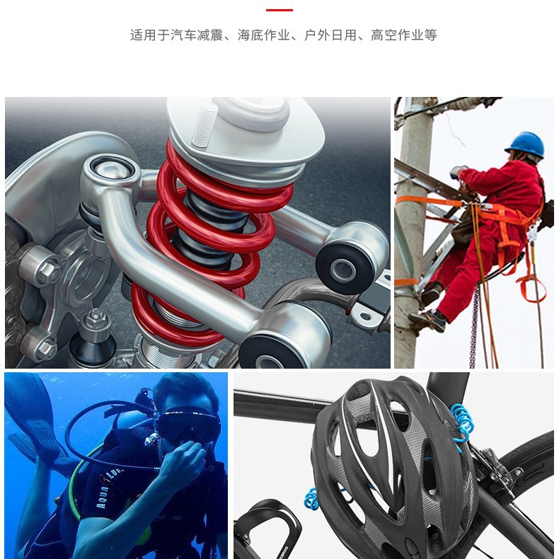 Cable de remolque de tracción de RV separado Cable de freno RV acero inoxidable PU cuerdas de resorte recubiertas