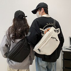 斜め掛けバッグ カジュアル 韓国風 大型バックパック シンプル 大容量 斜め掛けバッグ カップル 軽量 スポーツ カジュアル チェストバッグ