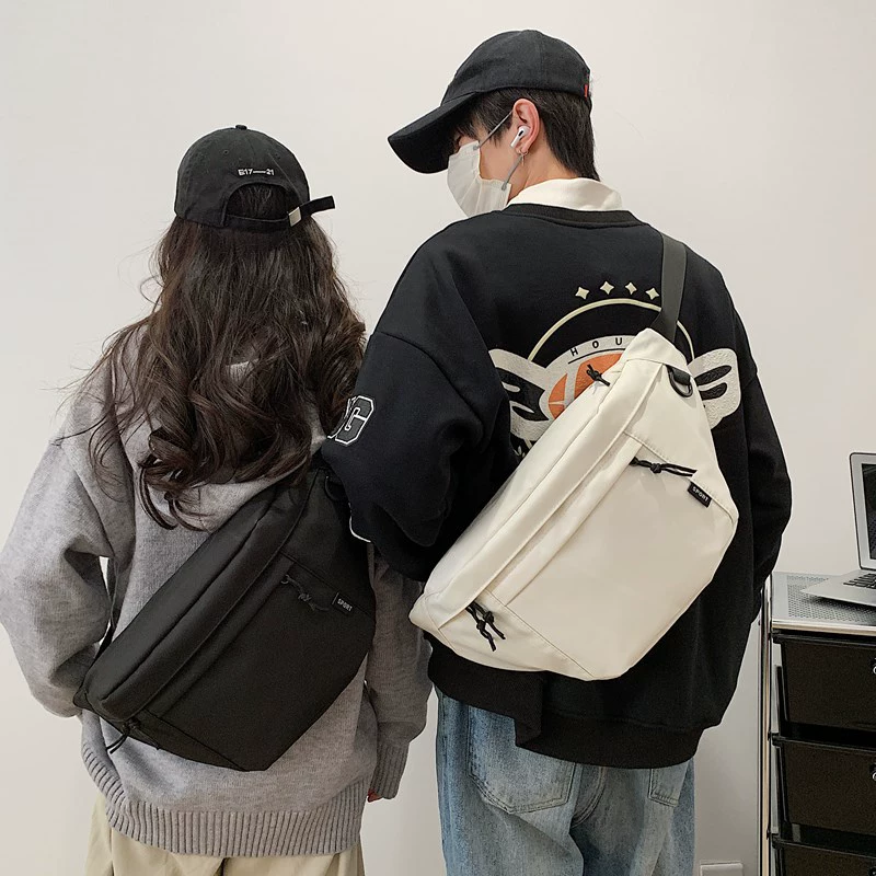 Сумка через плечо, повседневный рюкзак в корейском стиле, простая сумка через плечо большой вместимости, легкая нагрудная сумка для спорта и отдыха для пар.