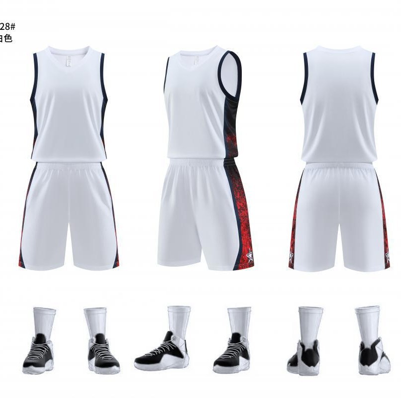 Uniforme de baloncesto, nuevo traje, pantalones de cuatro puntos, camisetas de competición impresas para hombres y mujeres, uniformes de equipo de campo de entrenamiento para niños de verano, chalecos