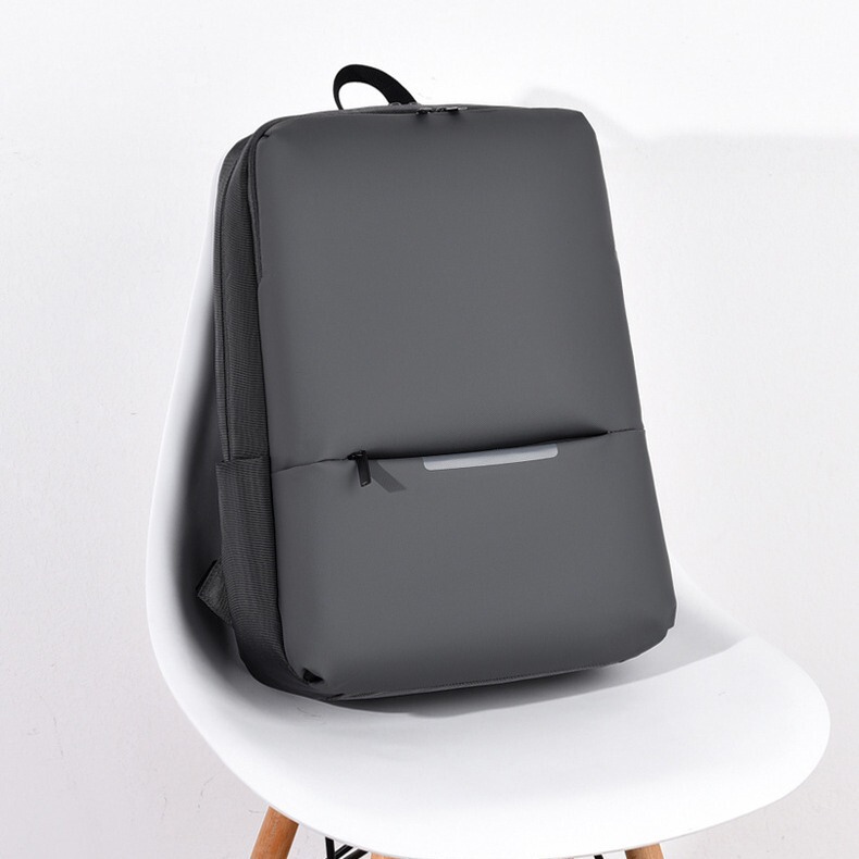 Cross-Border Wholesale Men's Casual Backpack Printed Logo Ultra-Light Laptop Backpack Leather Film Business Backpack