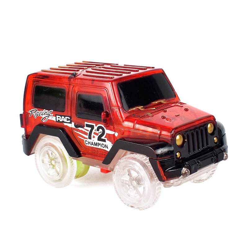 [레드] 빛나는 트랙 72 라이트 카 (9x4.5cm)