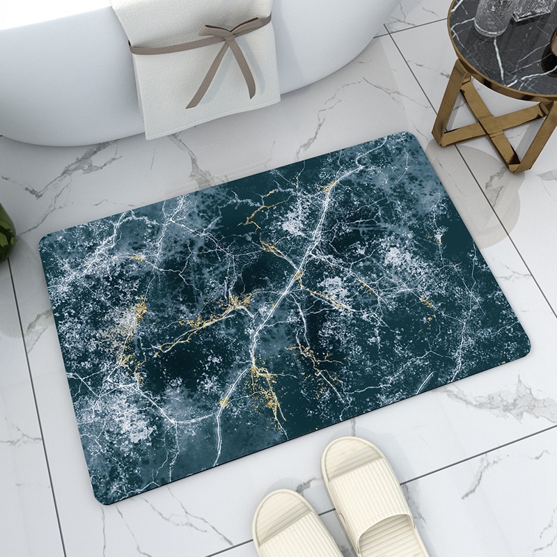 Alfombra de piso absorbente de baño de mármol antideslizante de secado rápido alfombra de piso alfombra de baño