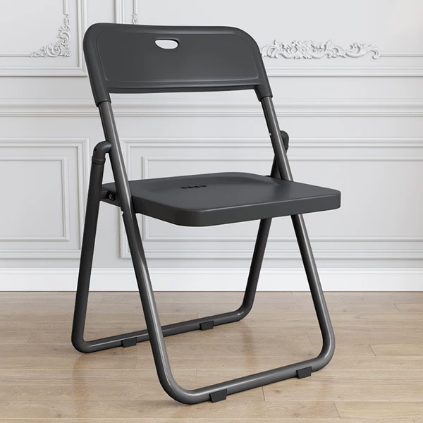Folding Chair with Backrest for Home Use, Simple Design, Plastic, Suitable for Adults, Outdoor, Office, Dormitory, College Students, Thickened Stool, Office Chair