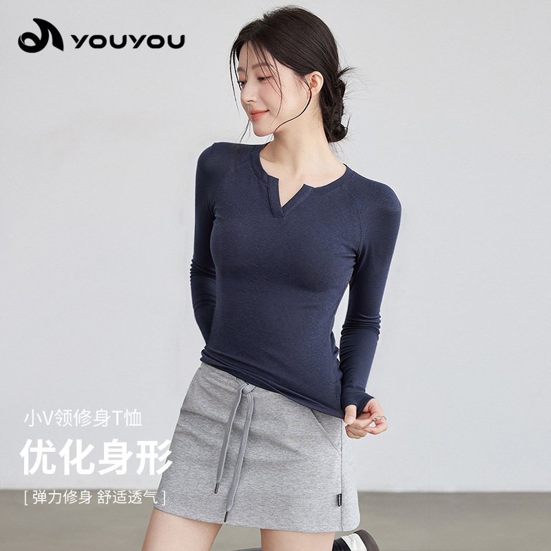 2025秋冬新款瑜伽服女健身女士高级感显瘦普拉提训练运动T恤批发