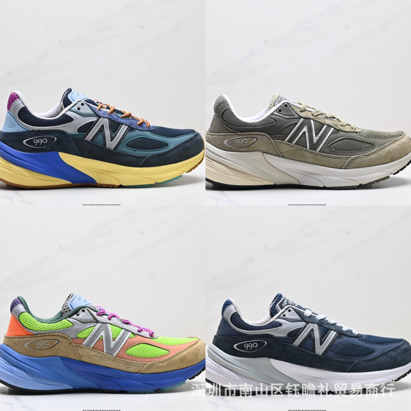 Putian New Balance Pure Original Nb990 V6 Casual Men's and Women's Shoes, Sports Comfortable, Non-Slip, Wear-Resistant Low-Cut Running Shoes