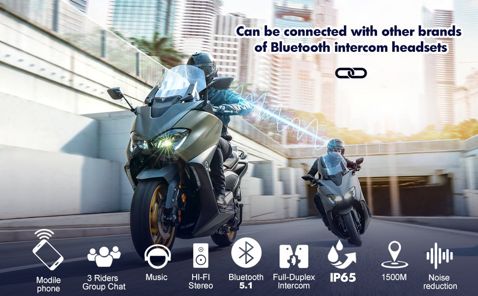 Motorcycle Helmet Bluetooth Headset Bluetooth Intercom Bluetooth Headset Intercom Helmet Intercom Bluetooth Headset V6