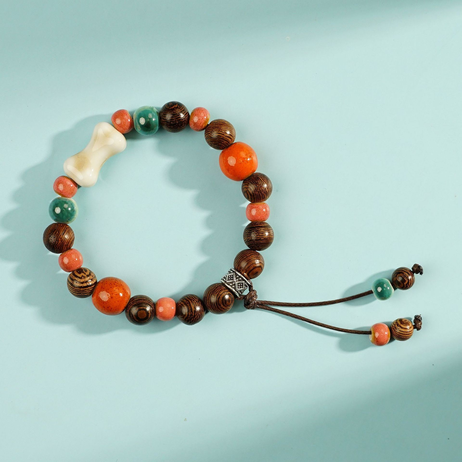 Jingdezhen pulsera de cerámica de verano mujer alta sensación galletas serie de gatos nicho diseño universal pulsera alta sensación