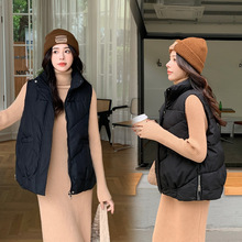 2025年新款冬季马甲外套女小个子短款背心棉服马夹洋气时髦棉袄潮