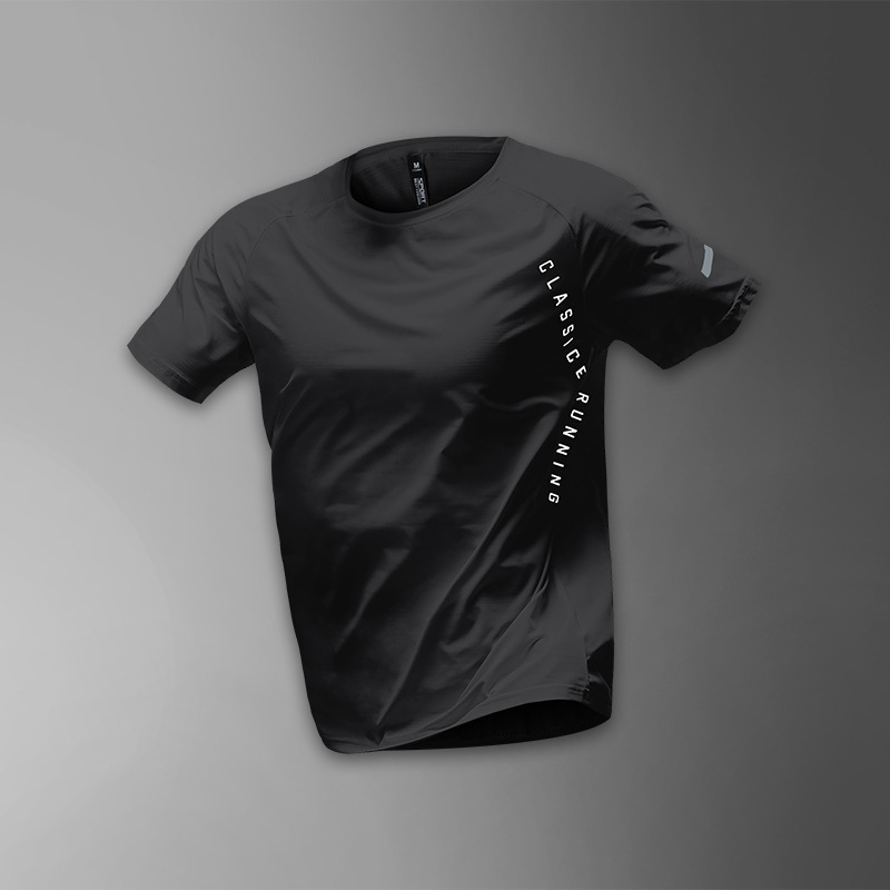 アイスシルクスポーツ Tシャツメンズ速乾性夏薄いランニング半袖新しい白通気性トップトレーニング服|undefined