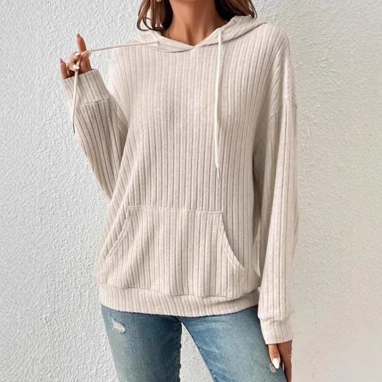 European and American Cross-Border Supply Women's Clothing 2023 Autumn and Winter New Amazon Aliexpress Loose Casual Hooded Sweatshirt