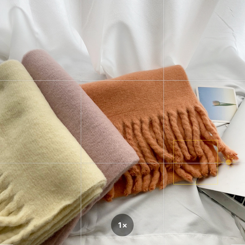 Soft keep warm scarf with pigtail