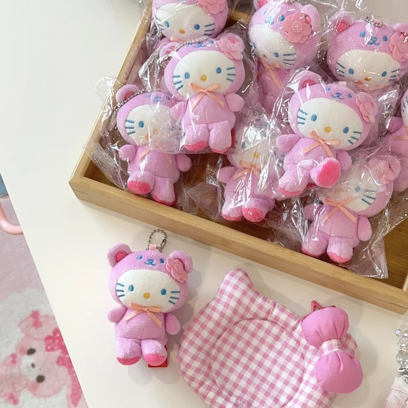 中古迷你紫色物语熊hellokitty包包挂件迷你小熊kt猫玩偶公仔挂饰|undefined