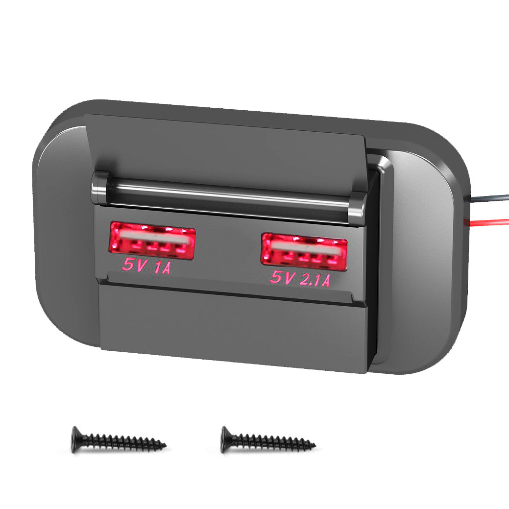 Nuevo cargador de teléfono móvil para coche, autocaravana, yate, autobús, cargador de coche de doble interfaz, sin necesidad de perforación, 5V3.1A