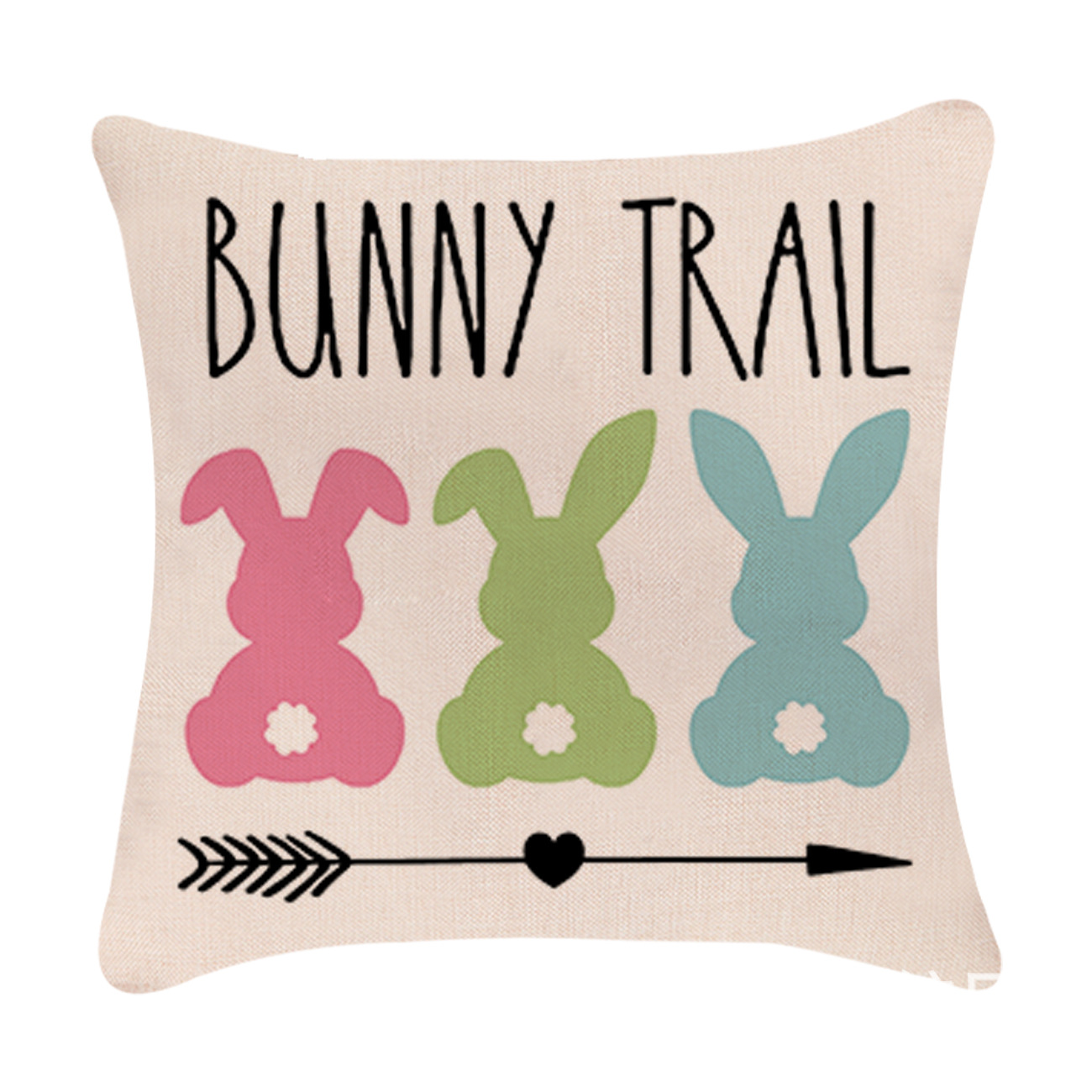 Easter Simple Style Rabbit Letter Linen Pillow Cases Couch & Sofa Decor display picture 47