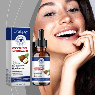 [Cross-Border Supply] Oralhoe Coconut Oil Mouthwash Cleans and Cares Oral Hygiene Teeth Care