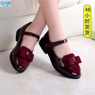 Children Princess Leather Shoes Pu 3 Colors Casual Baby Black