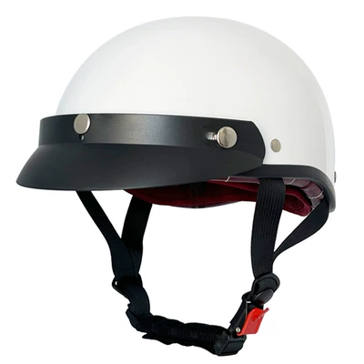 3C certification retro helmet men's and women's half helmet electric motorcycle portable helmet cross-border scoop helmet small helmet body (Motosiklet kaskı (dəbilqə)) - bright-white-m