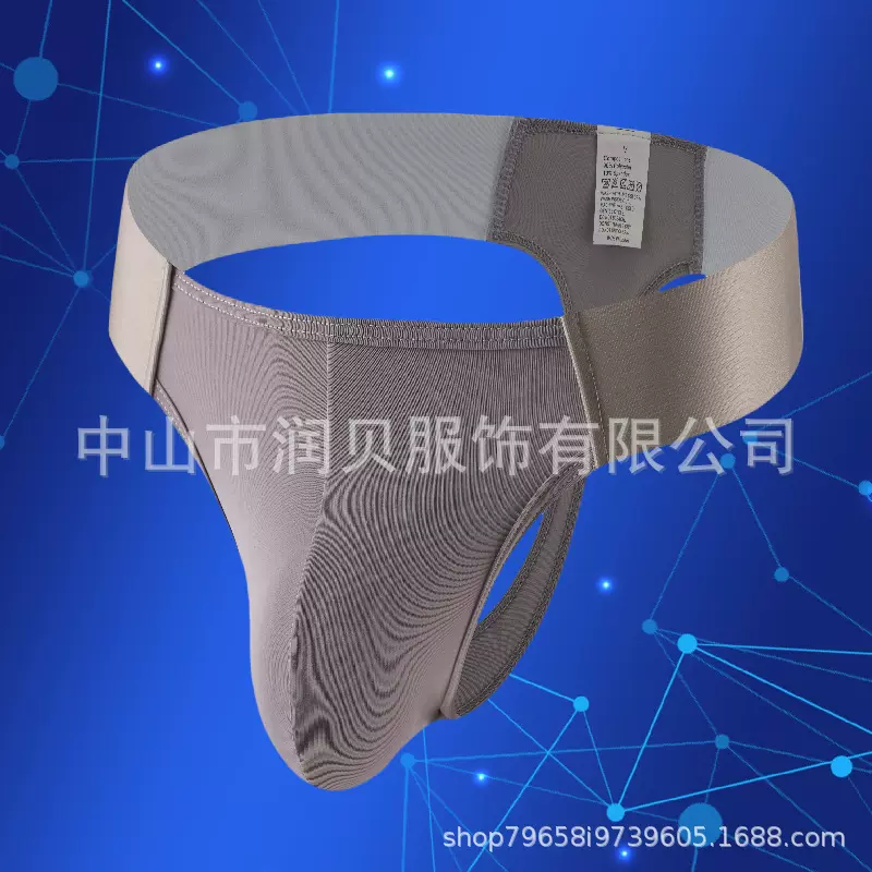 男士冰丝丁字裤提臀内裤透气性感双丁裤情趣低腰一件代发