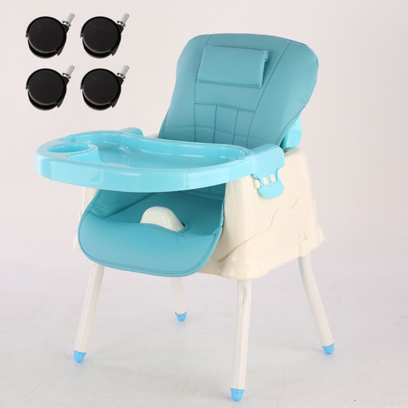 Tall model in blue color with cushion and wheels
