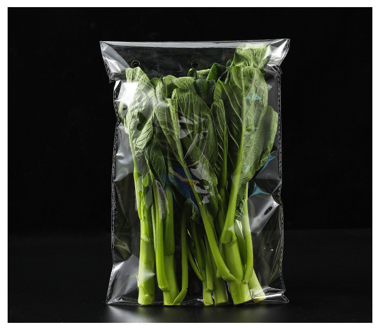 スーパーマーケットの果物と野菜の防曇包装袋、多孔質ビニール袋、使い捨て野菜透明鮮度保持袋、野菜包装袋|undefined