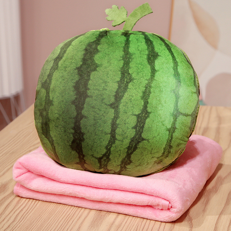 Sofá de Panda lindo edredón de almohada ajustable de doble uso dos en uno cojín de sandía almohada siesta de oficina Manta