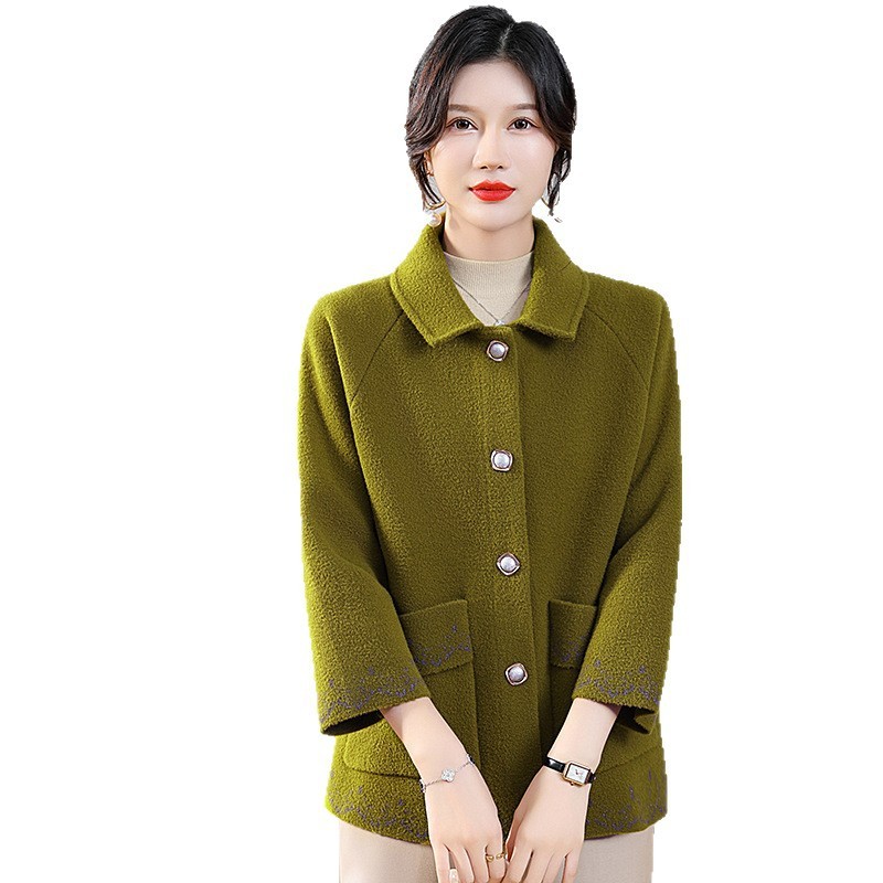 2025年新款时尚洋气妈妈装外套中老年女装春秋冬针织开衫上衣服女|undefined