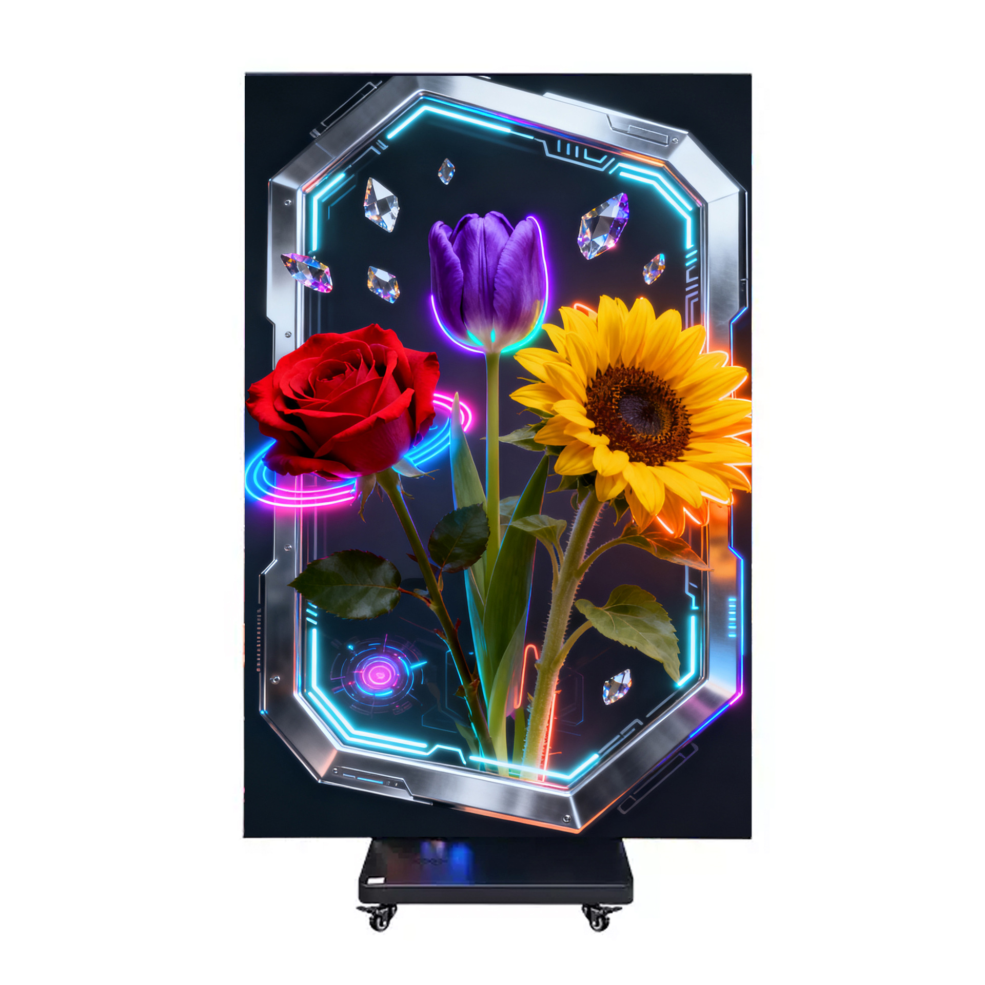 Pantallas de póster plegables LED al aire libre HD Full Color Vertical Led Pantallas de póster móviles y splicing Led