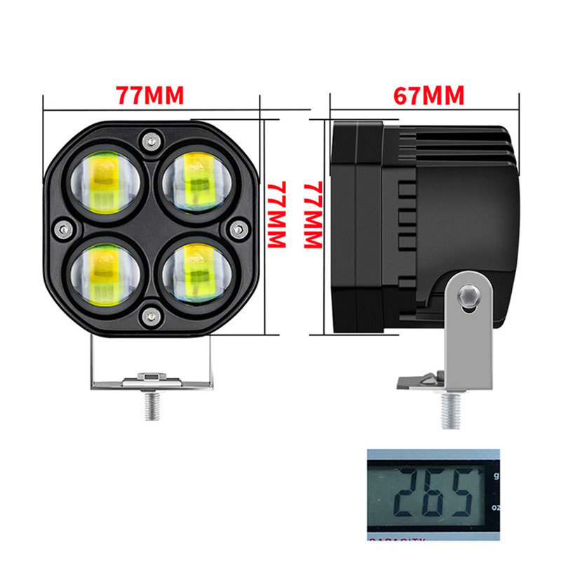 クロスボーダー専用四葉草スポットライト黄白色光レンズ40W LED作業灯オフロード車ランプ外付け前照灯|undefined