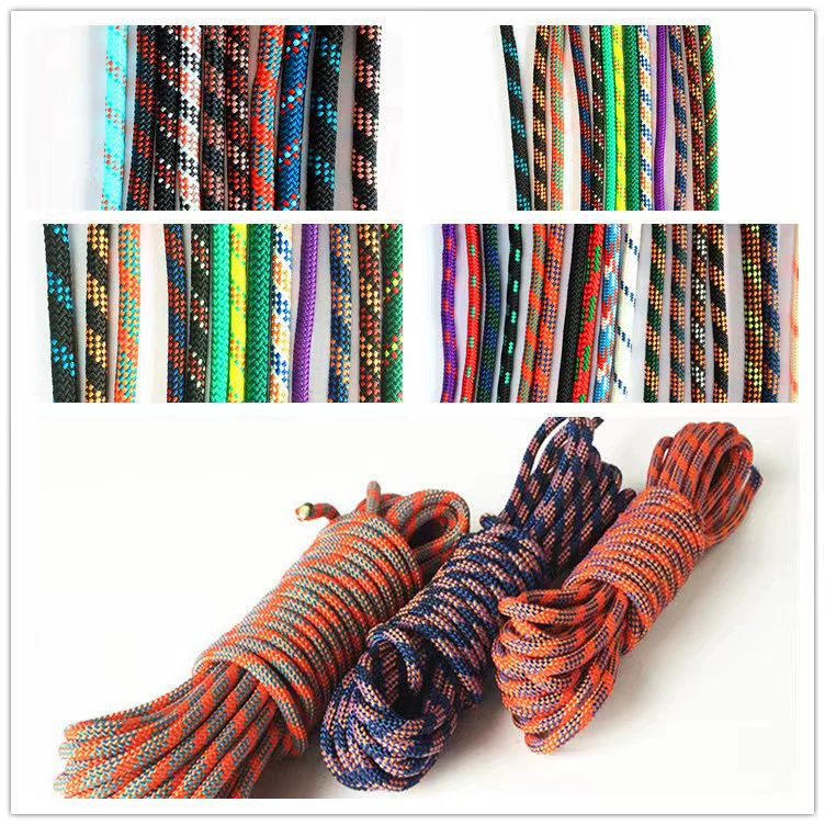Заводская семиядерная зонтичная веревка Светоотражающая палатка ветровая веревка 2-8 мм веревка ручной работы на открытом воздухе безопасная смелая альпинистская веревка