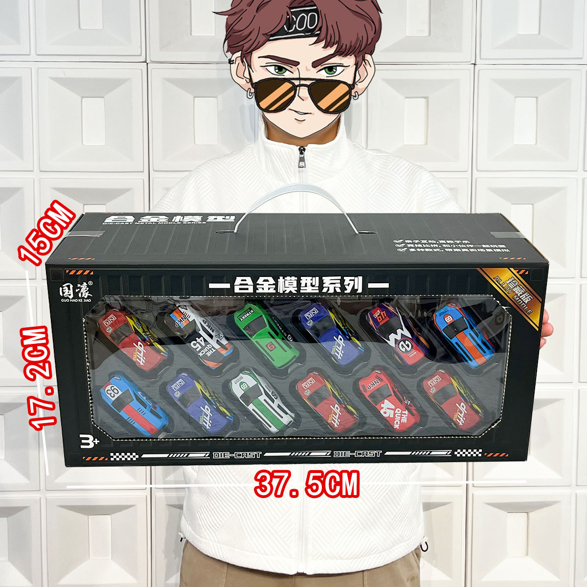 24 mini-coche de retroceso contenedor de caja de regalo para niños al por mayor regalos para niños coche de juguete inercial