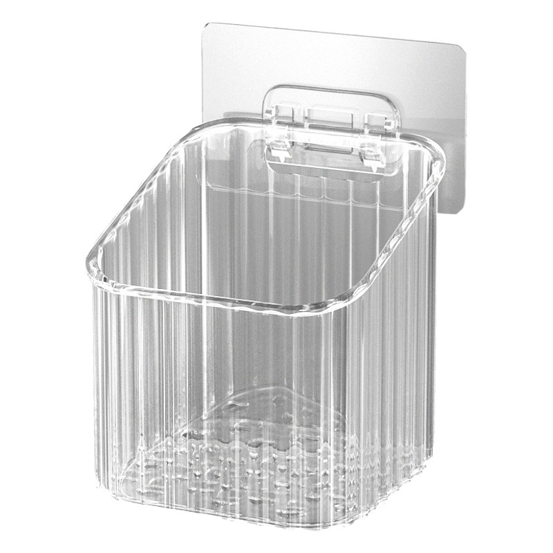 Estante de almacenamiento de baño sin golpes baño limpiador facial estante de almacenamiento caja de almacenamiento de pasta de baño montado en la pared