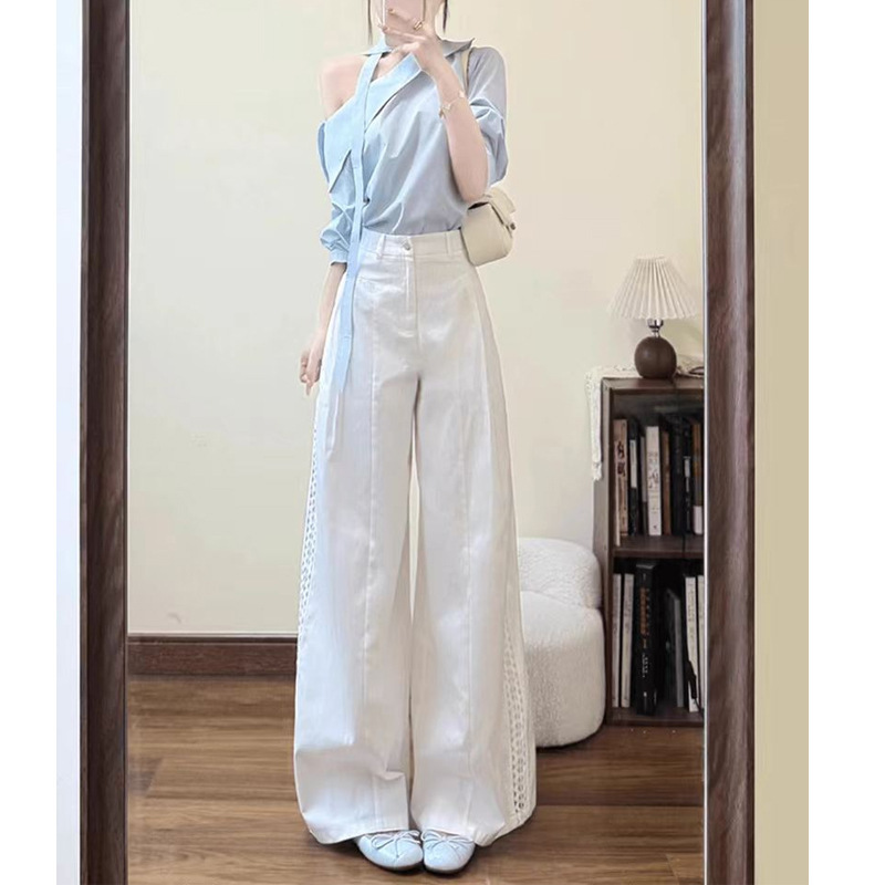 A Complete Set of Elegant Goddess-Style High-End Blue Slanted-Breasted Shirt Suits That Look Great on Important Occasions and Reduce Age A Complete Set of Elegant Goddess-Style High-End Blue Slanted-Breasted Shirt Suits That Look Great on Important Occasions and Reduce Age