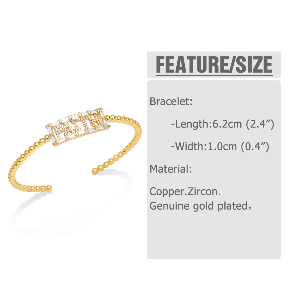 Fashion Love Bear Heart Shape Copper Bangle Gold Plated Zircon Copper Bracelets
