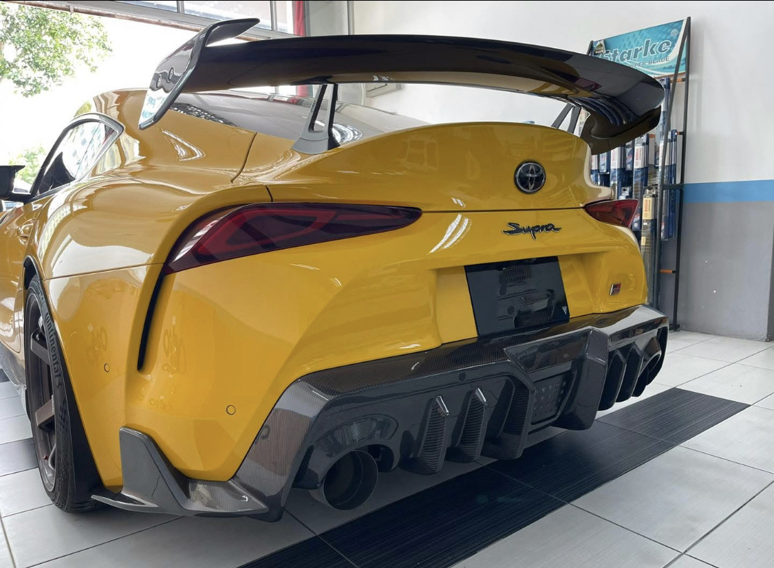 Suitable for Toyota Supra A90 A91 Bumper Modification Ad Style Rear Lip Decoration Dry Carbon Fiber Spoiler