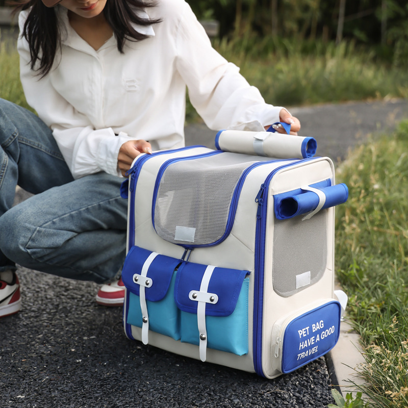 New Carrier Outdoor Breathable Pet Handheld Cat Backpack Large Capacity Dog Bag_voghion.com